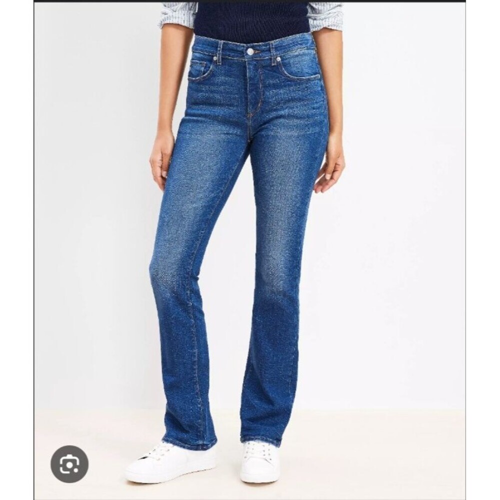 Loft Jeans Women's 6 Blue Medium Wash Modern Boot Cut Jeans 30x31.5 179‎